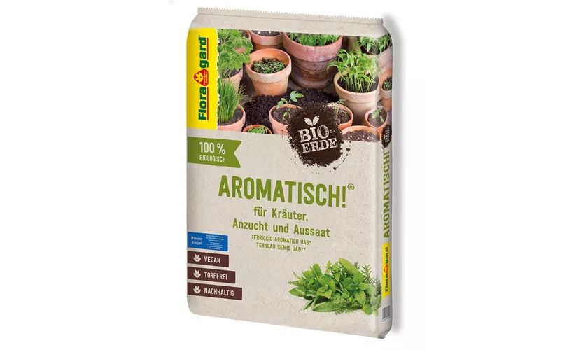 Anzucht & Aussaat • Torffrei Floragard Bio-Erde Aromatisch 10L • für Kräuter 