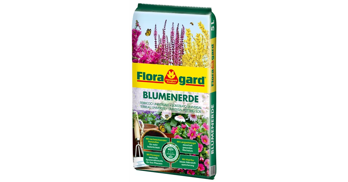 Blumenerde für Umtopf & Pflanzarbeiten kaufen Floragard